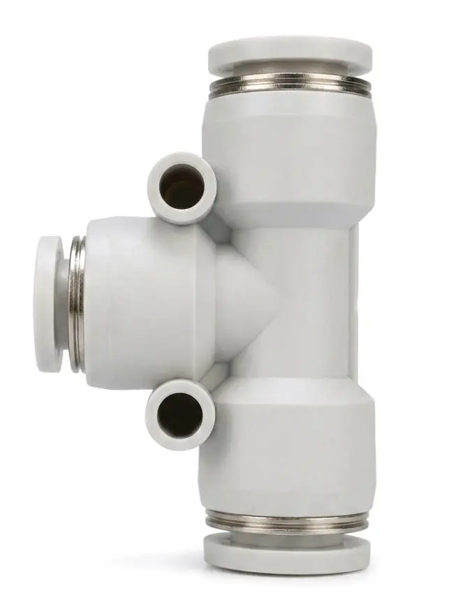 [PEG 10-08] AIRMIXS PEG 10-08 Reducing Union Tee Pneumatic Push-in Fitting