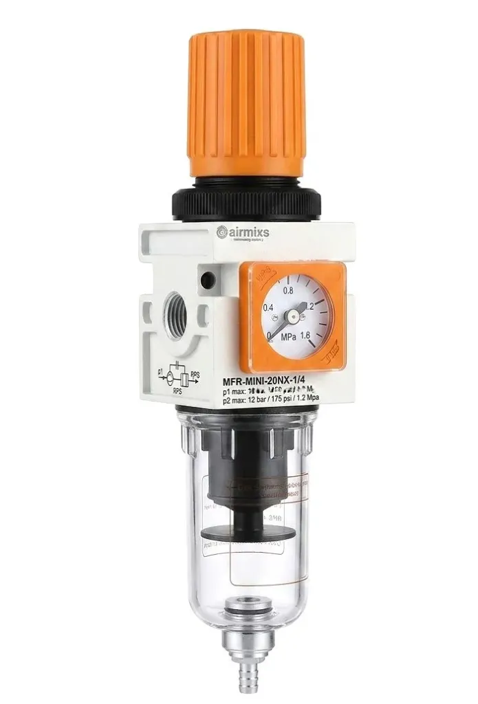 [MFR-MINI-20NX-1/4] AIRMIXS MFR Series Mini Filter Regulator - 1/4" Port
