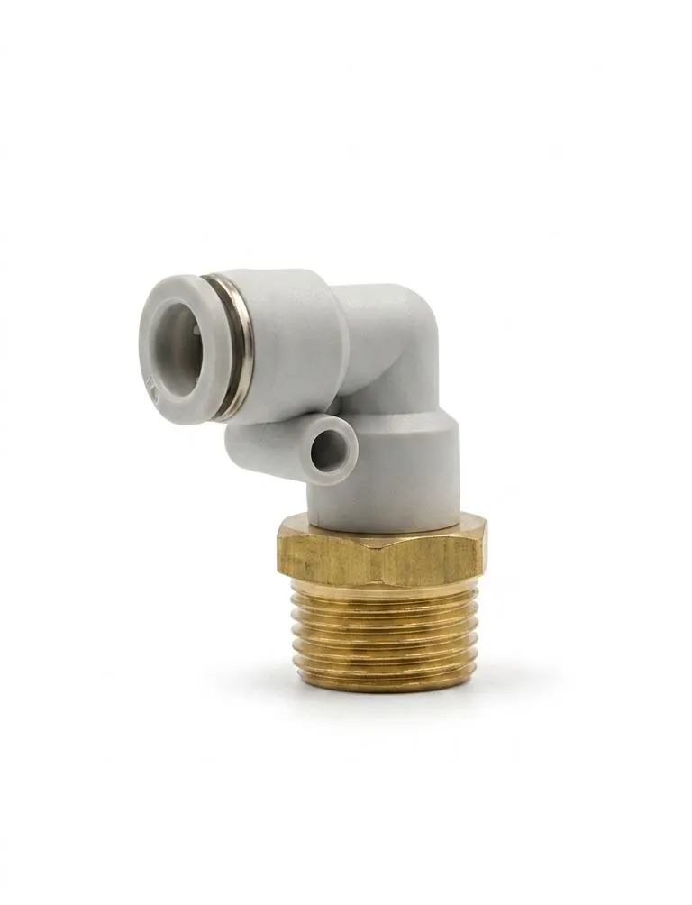 PL5/16-1/2 AIRMIXS Push-to-Connect Pneumatic Swivel Male Elbow