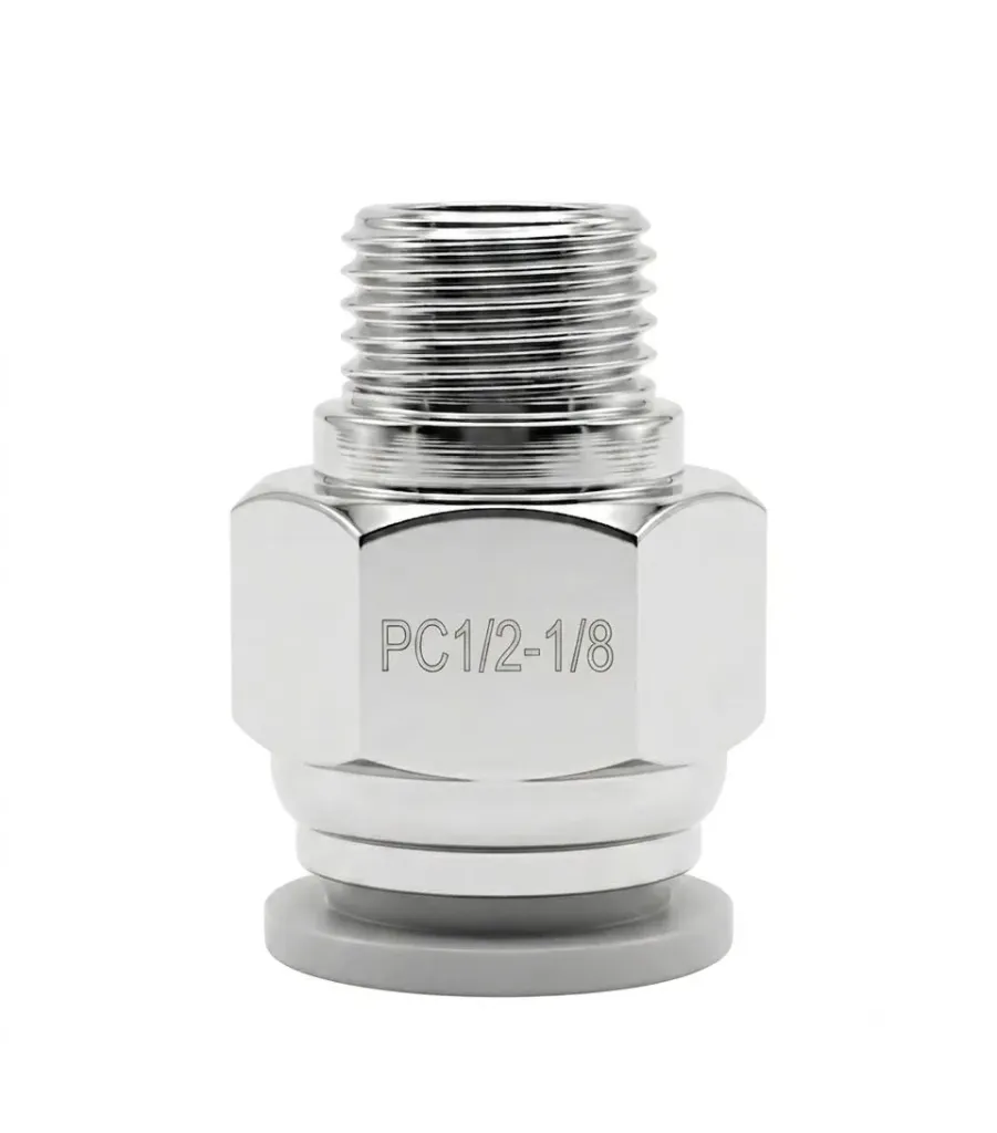 PC1/2-1/2 AIRMIXS Straight Male Push-to-Connect Pneumatic Air Fitting 1/2" Tube OD x 1/2" NPT Male