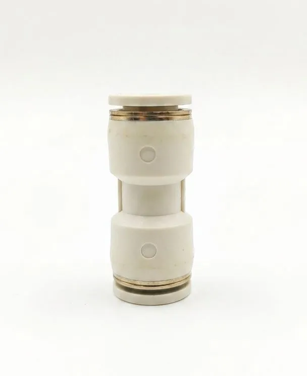 AIRMIXS PU-3/8 Equal Straight Union Pneumatic Push-in Fitting (3/8" Tube O.D. x 3/8" Tube O.D.)