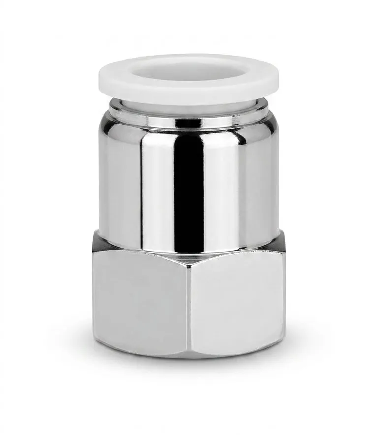 AIRMIXS PCF 16-04 Female Straight Pneumatic Push-in Fitting (16mm Tube O.D. x 1/2" Female Thread)