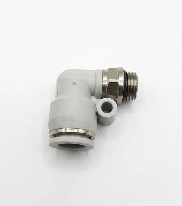 AIRMIXS PL 12-G02 Pneumatic Male Elbow Fitting – 12mm Tube OD x 1/4" G Thread with O-Ring