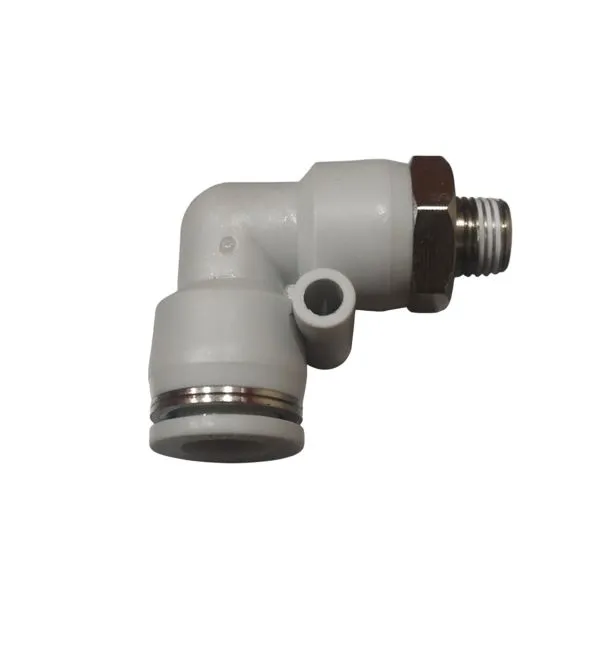 AIRMIXS PL 1/2-1/2 Pneumatic Male Elbow Fitting – 1/2" Tube OD x 1/2" NPT/PT Thread