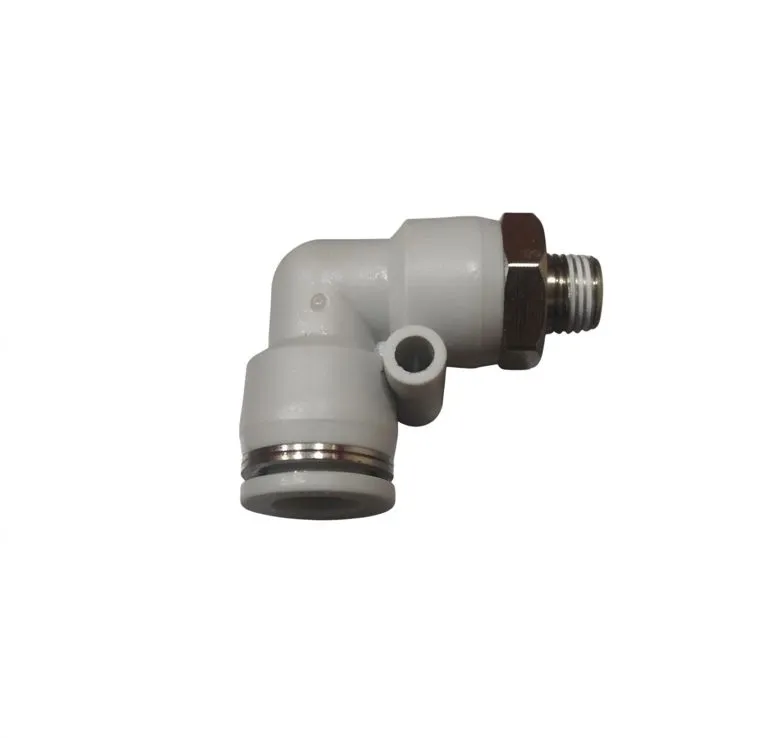 AIRMIXS PL 3/8-1/8 Pneumatic Male Elbow Fitting – 3/8" Tube OD x 1/8" NPT/PT Thread