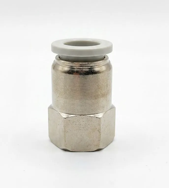 AIRMIXS PCF 12-03 Pneumatic Female Straight Fitting – 12mm Tube OD x 3/8" PT/G Female Thread