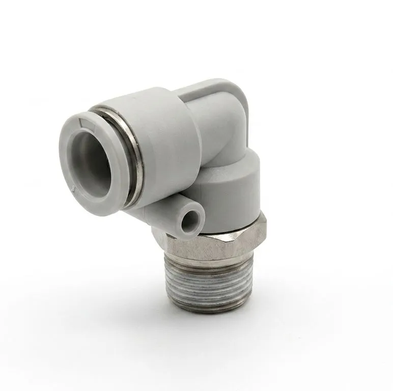 AIRMIXS PL 10-01 Pneumatic Male Elbow Fitting – 10mm Tube OD x 1/8" PT/G Thread