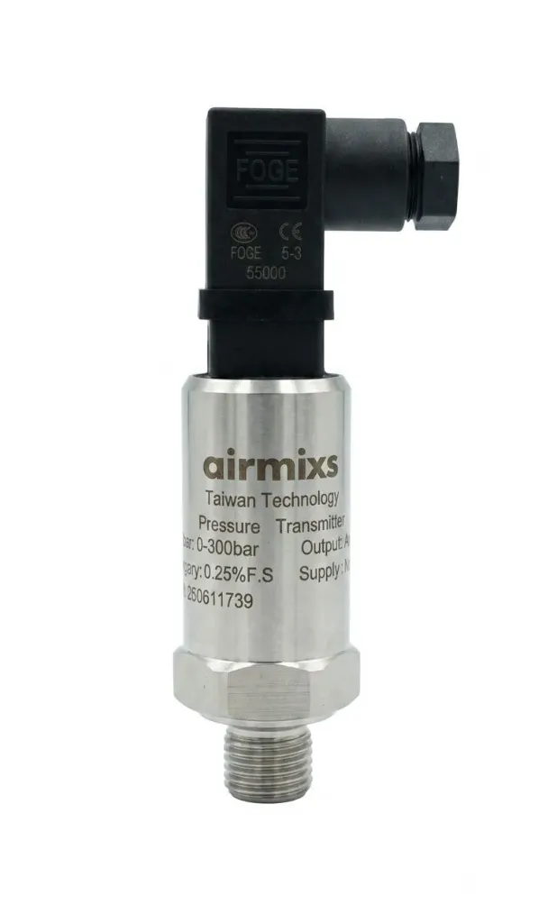 [AIR0300420] AIRMIXS Industrial Pressure Transmitter 0-300 Bar, 4-20mA Output, 1/4" Thread