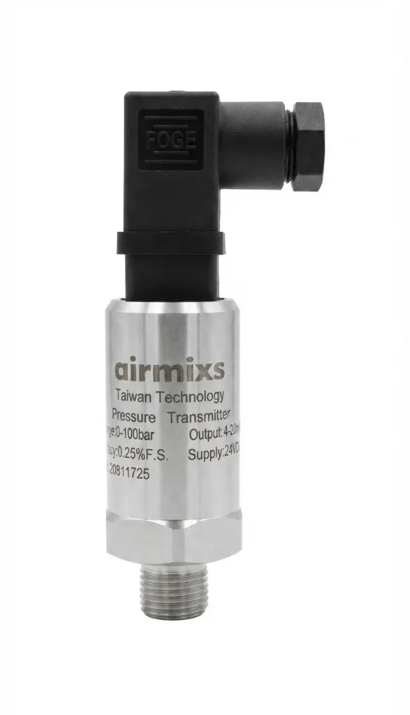 [AIR0100420] AIRMIXS Pressure Transmitter 0-100 Bar, 4-20mA Output, 1/4" Thread