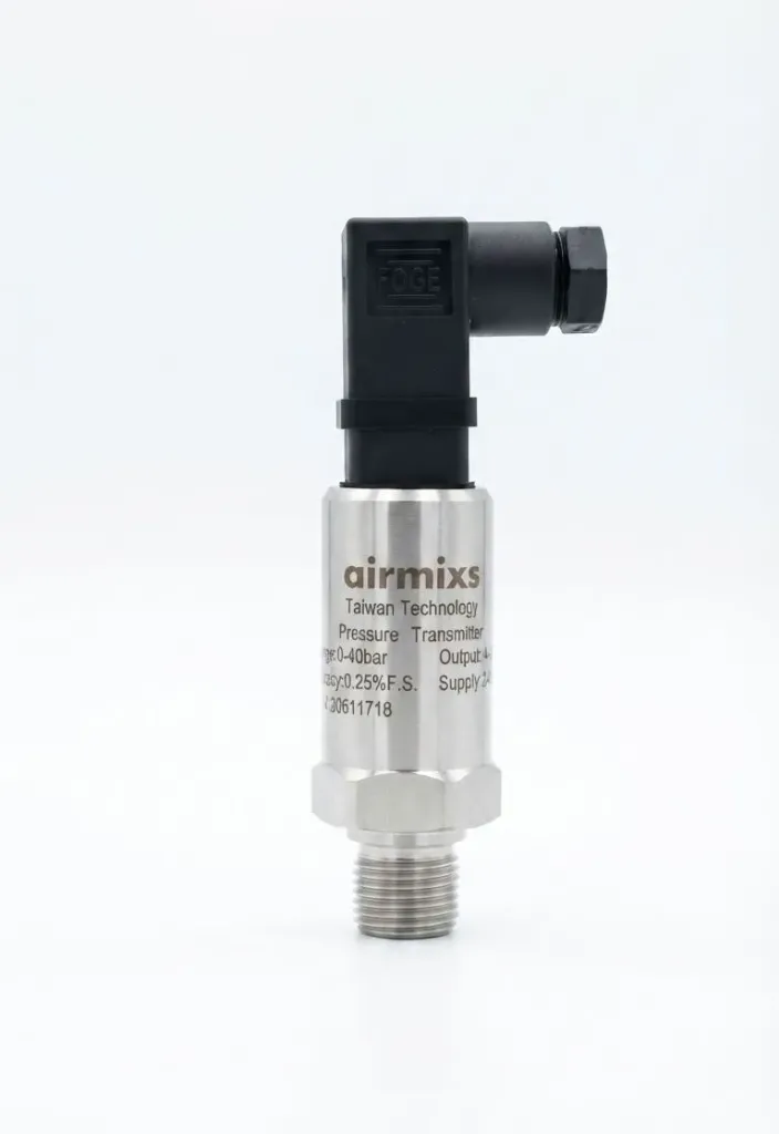 [AIR040420] AIRMIXS Industrial Pressure Transmitter 0-40 Bar, 4-20mA Output, 1/4" Thread
