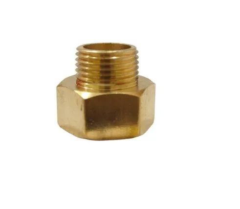 J-A108 AIRMIXS Brass Hexagon Adapter Male 1/4" NPT to Female 3/8" NPT
