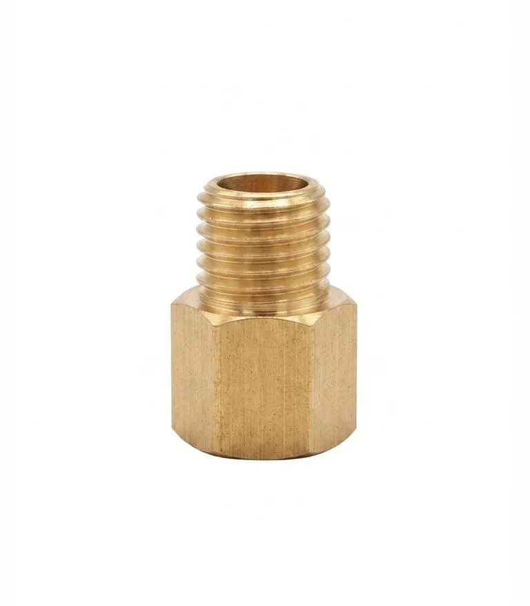 J-A101 AIRMIXS Brass Hexagon Adapter Male 1/8" NPT to Female 1/8" NPT