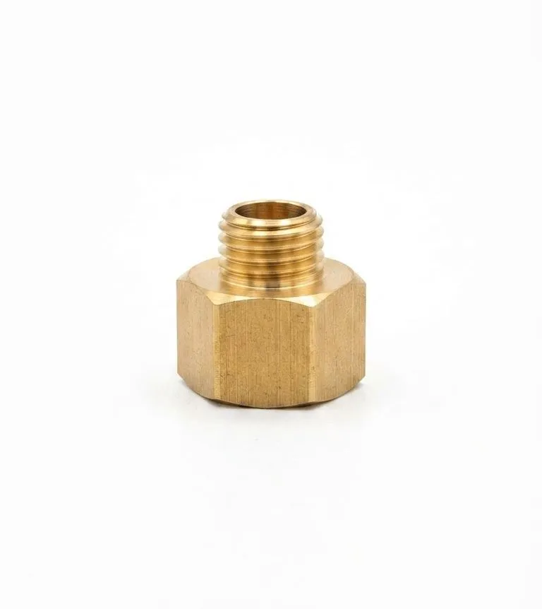 J-A106 AIRMIXS Brass Hexagon Adapter Male 1/8" NPT to Female 1/4" NPT