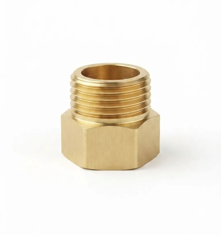 J-A104 AIRMIXS Brass Hexagon Adapter Male 1/2" NPT to Female 1/2" NPT