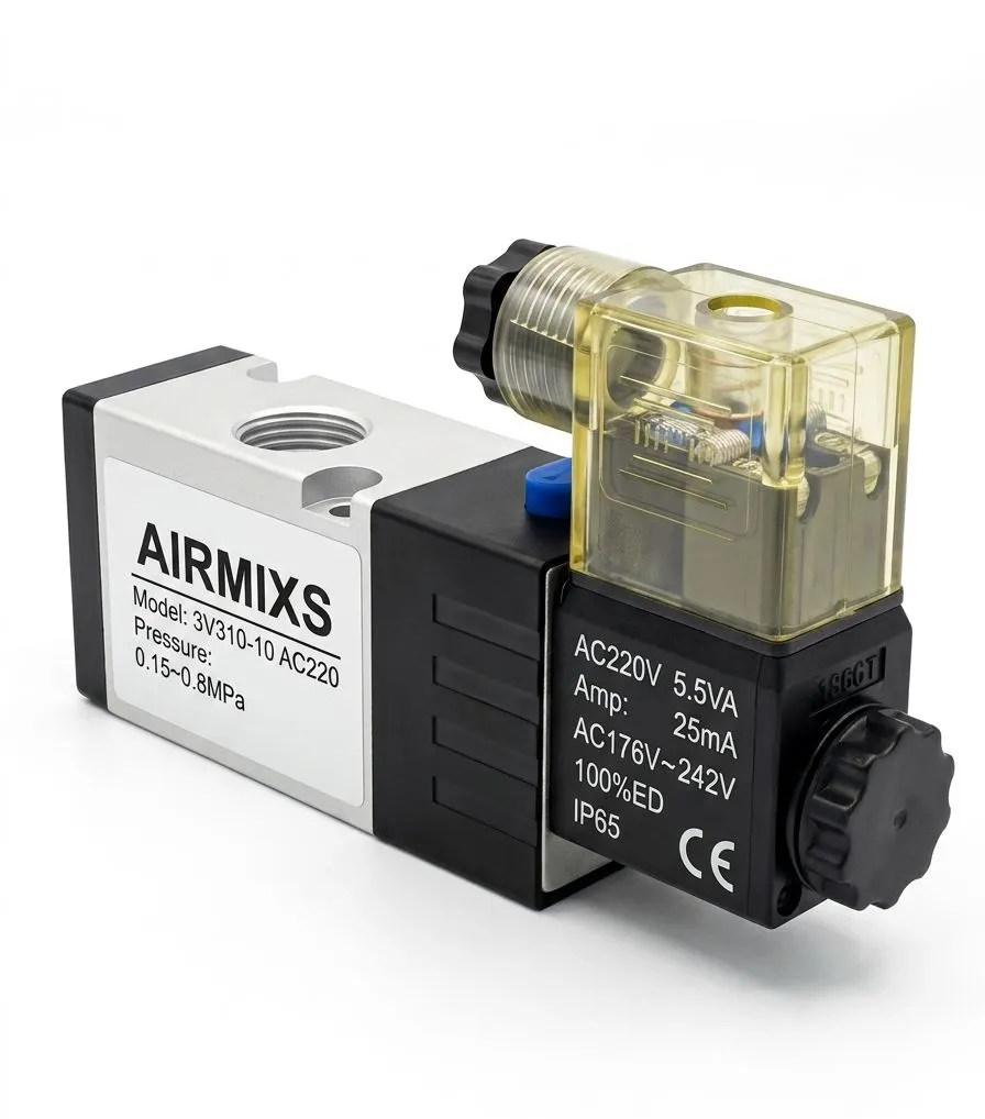 3V310-10 AIRMIXS Solenoid Valve – 3/2-Way Single Control G3/8" Pneumatic Valve (AC220V)
