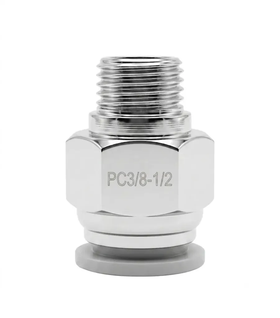 PC3/8-1/2 AIRMIXS Straight Male Push-to-Connect Pneumatic Air Fitting 3/8" Tube OD x 1/2" NPT Male