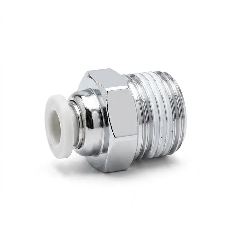 PC04-02 AIRMIXS Pneumatic Straight Male Connector Push-in Fitting 4mm OD Tube x 1/4" Male Thread