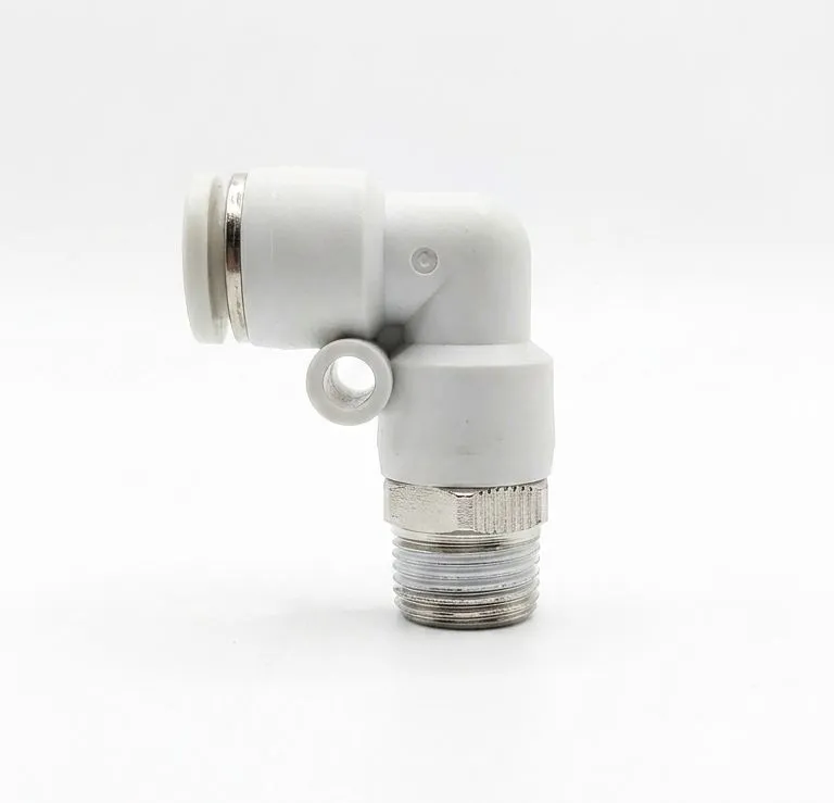 PL04-01 AIRMIXS Male Elbow Push-In Pneumatic Fitting 4mm OD Tube x 1/8" BSPT Thread