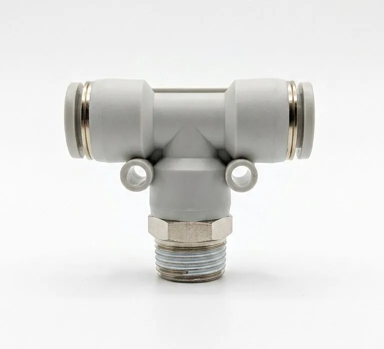 PB06-01 AIRMIXS Male Branch Tee Push-In Pneumatic Fitting 6mm OD Tube x 1/8" BSPT Thread