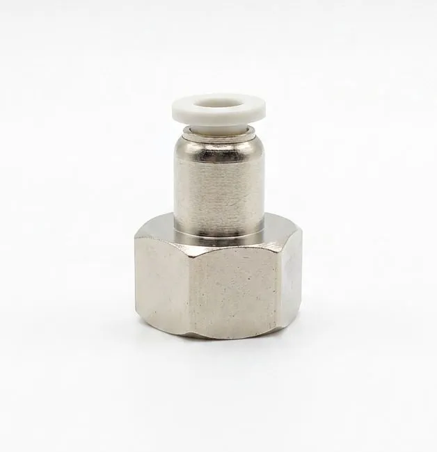 PCF04-01 AIRMIXS Pneumatic Push-In Female Straight Connector (4mm OD x 1/8" BSPT/PT Thread)