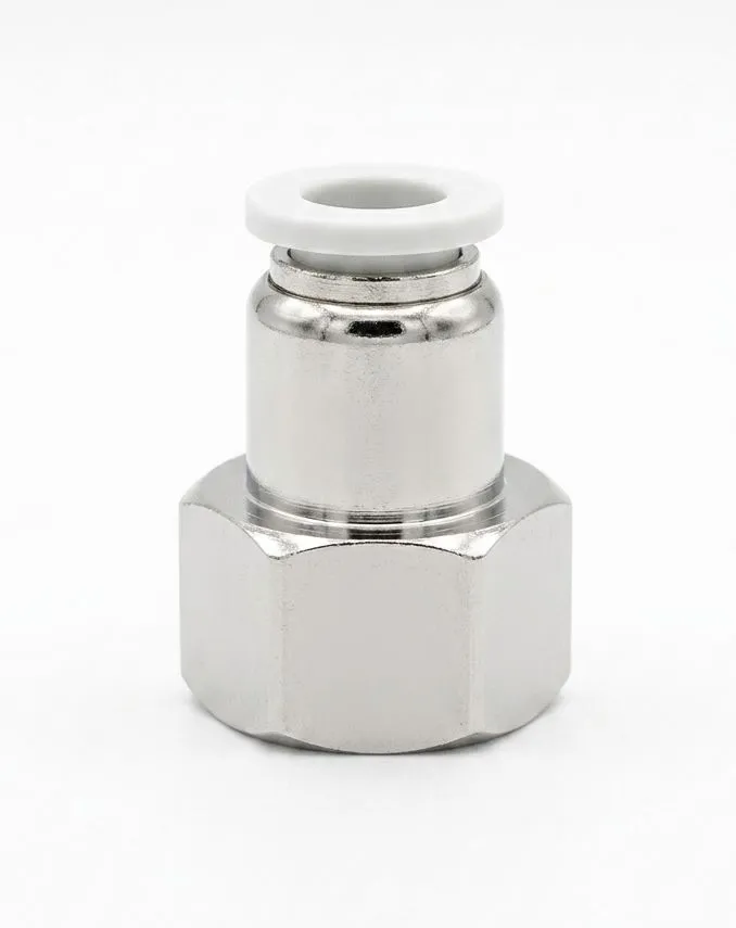 PCF12-02 AIRMIXS Pneumatic Push-In Female Straight Connector 12mm OD x 1/4" BSPT/PT Thread