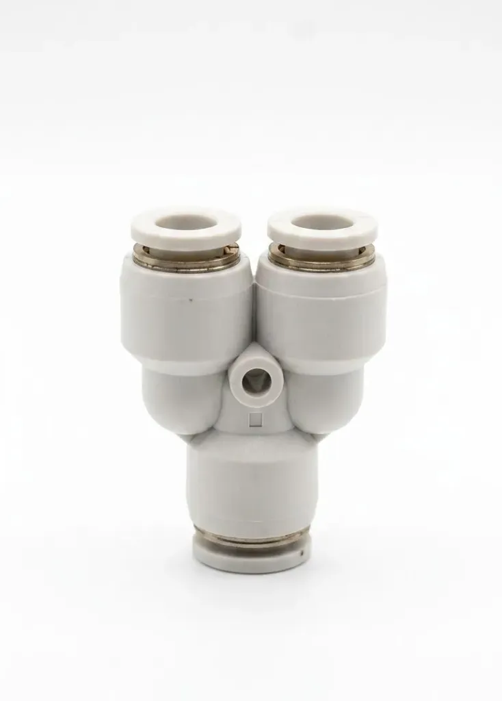 PW16-12 AIRMIXS Pneumatic Push-In Union Reducer Y Connector 16mm Inlet to 2x 12mm Outlets