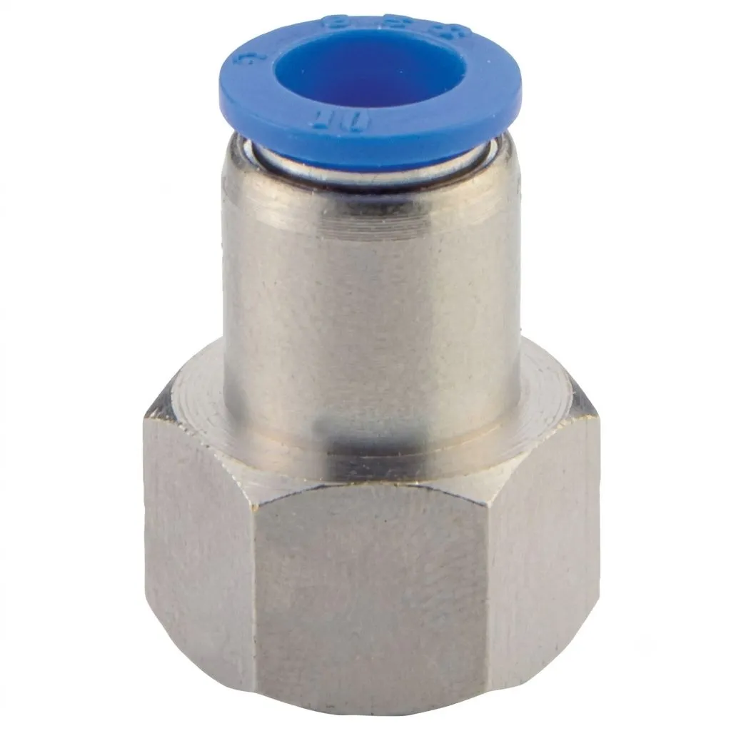 PCF04-M6 AIRMIXS Female Straight Pneumatic Push-In Fitting 4mm OD Tube x M6 Female Thread