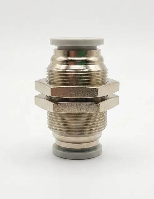 PM08 AIRMIXS Pneumatic Bulkhead Union Push-In Fitting 8mm Tube O.D. x 8mm Tube O.D.
