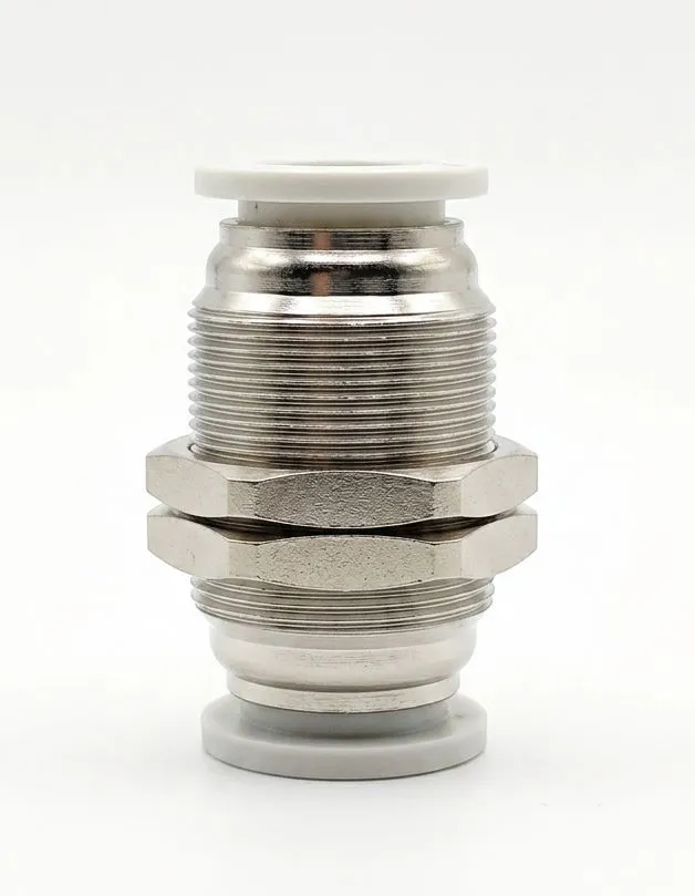 PM16 AIRMIXS Pneumatic Bulkhead Union Push-In Fitting 16mm Tube O.D. x 16mm Tube O.D.