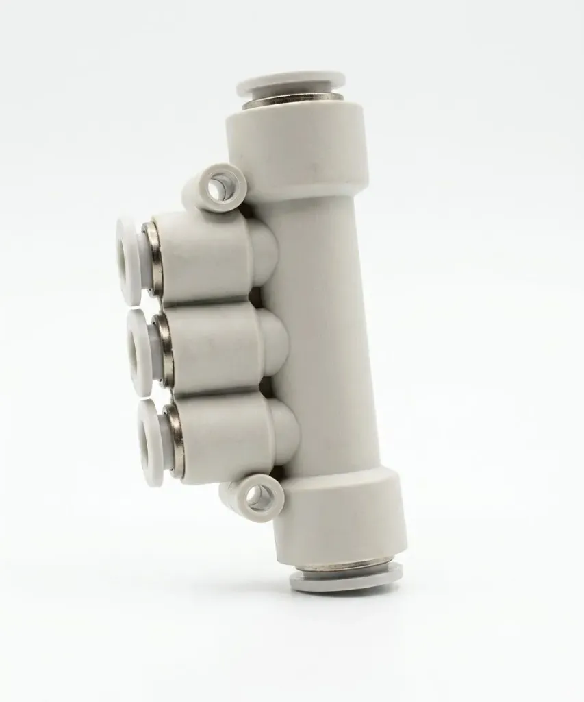 PK04 AIRMIXS 5-Way Manifold Union Cross Equal Push-In Pneumatic Fitting 4mm Tube O.D.