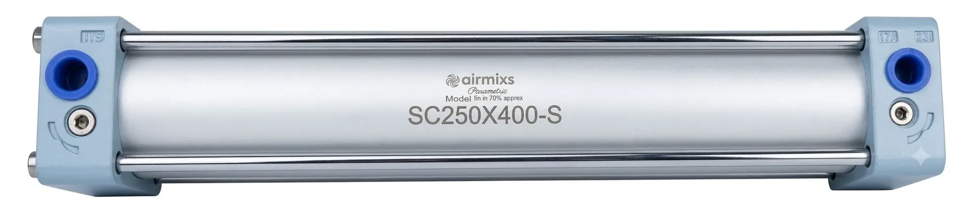 SC250x400-S AIRMIXS Double-Acting Heavy-Duty Tie-Rod Pneumatic Cylinder with Magnet 250 mm Bore, 400 mm Stroke