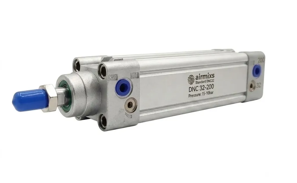 DNC32-200 AIRMIXS Standard Pneumatic Cylinder 32mm Bore, 200mm Stroke, ISO 15552