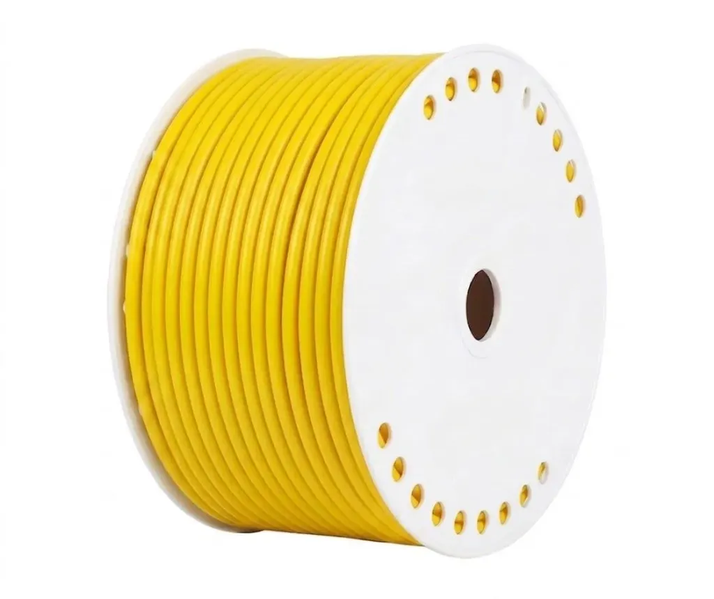 [AIR6MMTUBE-Yellow] Polyurethane PU Pneumatic Tubing - 6mm x 4mm, 100m Roll Yellow AIRMIXS