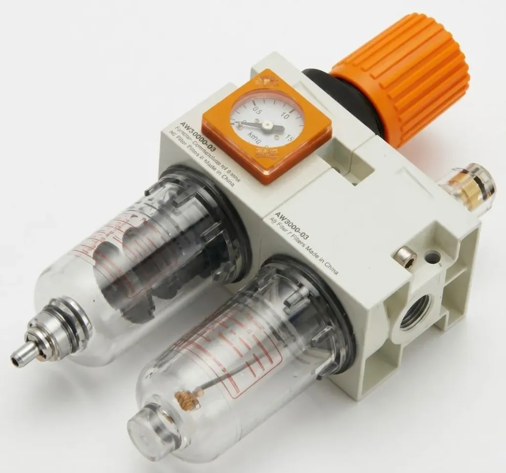 [MU-MINI-20NX-1/4] MU-MINI-20NX-1/4" AIRMIXS Compact Air Preparation Unit – 3-in-1 FRL