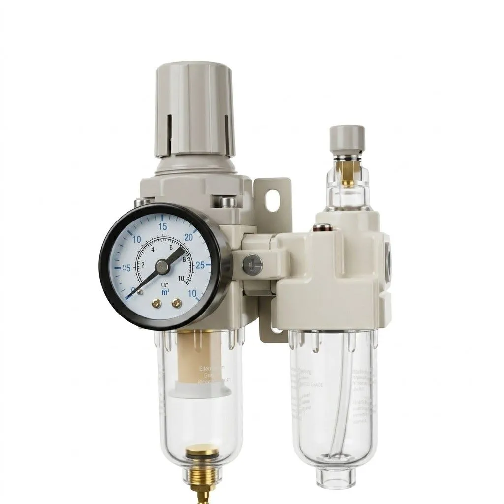 [AC4010-04 1/2] AC4010-04 1/2" AIRMIXS Air Preparation Unit – Two-Piece Modular FRL Combo