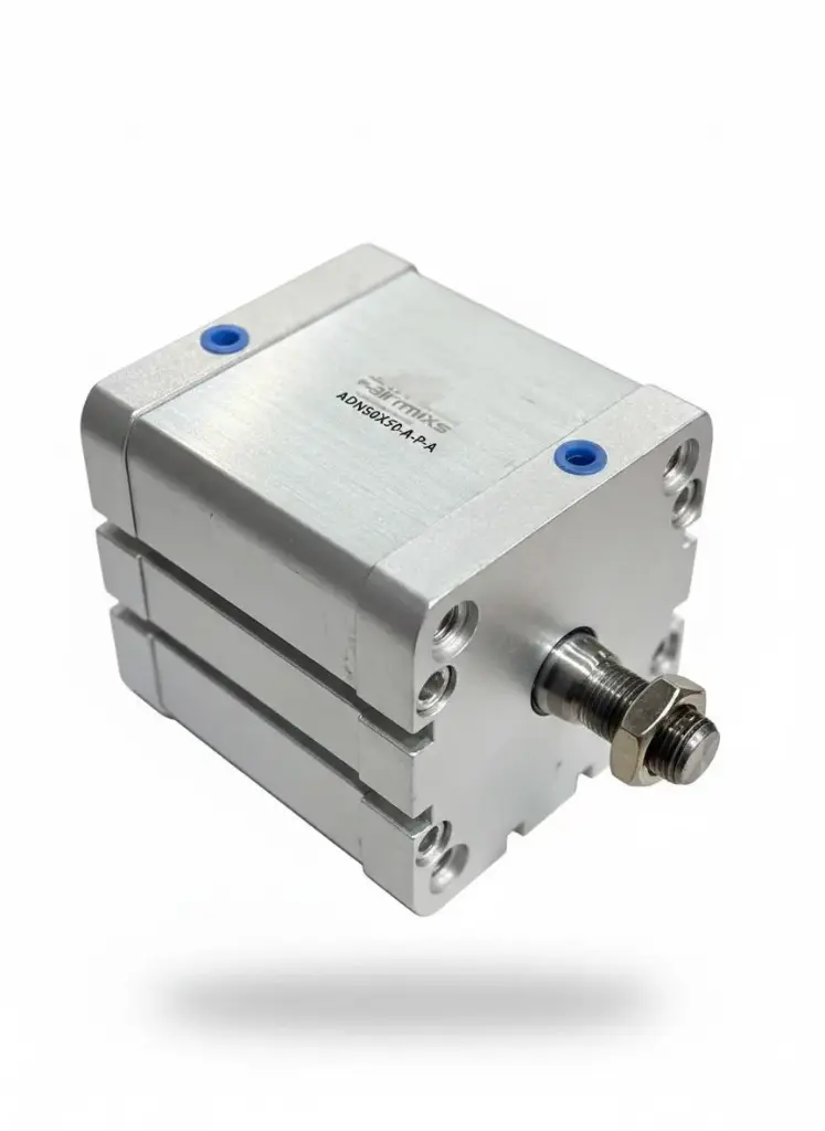 AIRMIXS ADN-80-50-A-P-A Compact Pneumatic Cylinder – 80mm Bore, 50mm Stroke (ISO 21287)