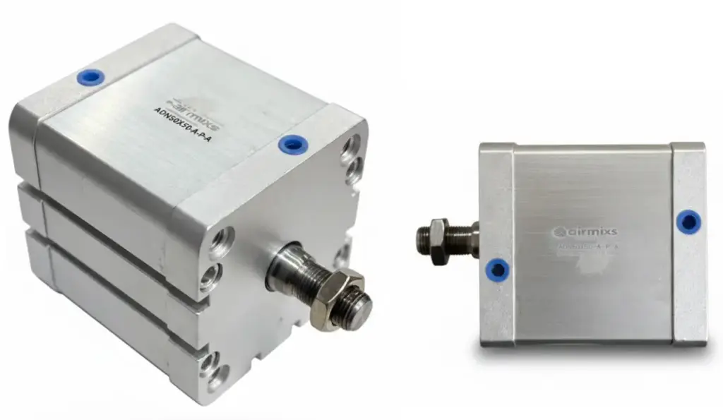 AIRMIXS ADN-80-50-A-P-A Compact Pneumatic Cylinder – 80mm Bore, 50mm Stroke (ISO 21287)
