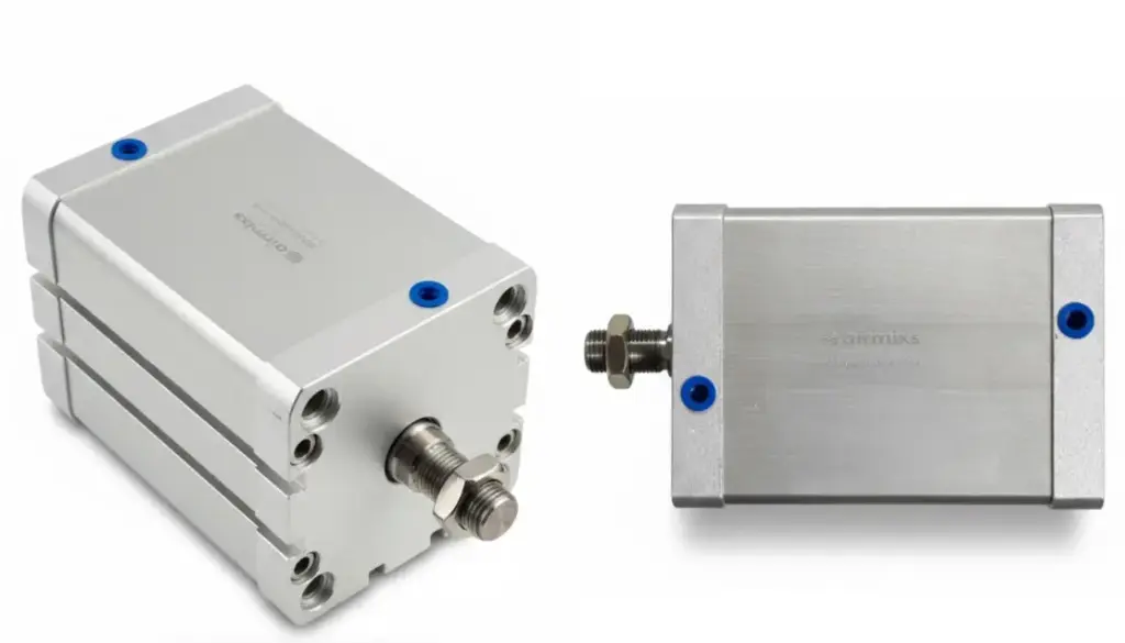 AIRMIXS ADN-80-80-A-P-A Compact Pneumatic Cylinder – 80mm Bore, 80mm Stroke (ISO 21287)