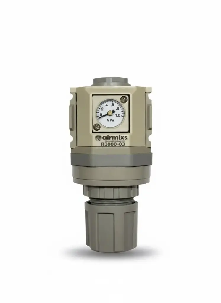 [R3000-03] AIRMIXS R3000-03 Modular Pressure Regulator – 3/8" Port with Integrated Square Gauge