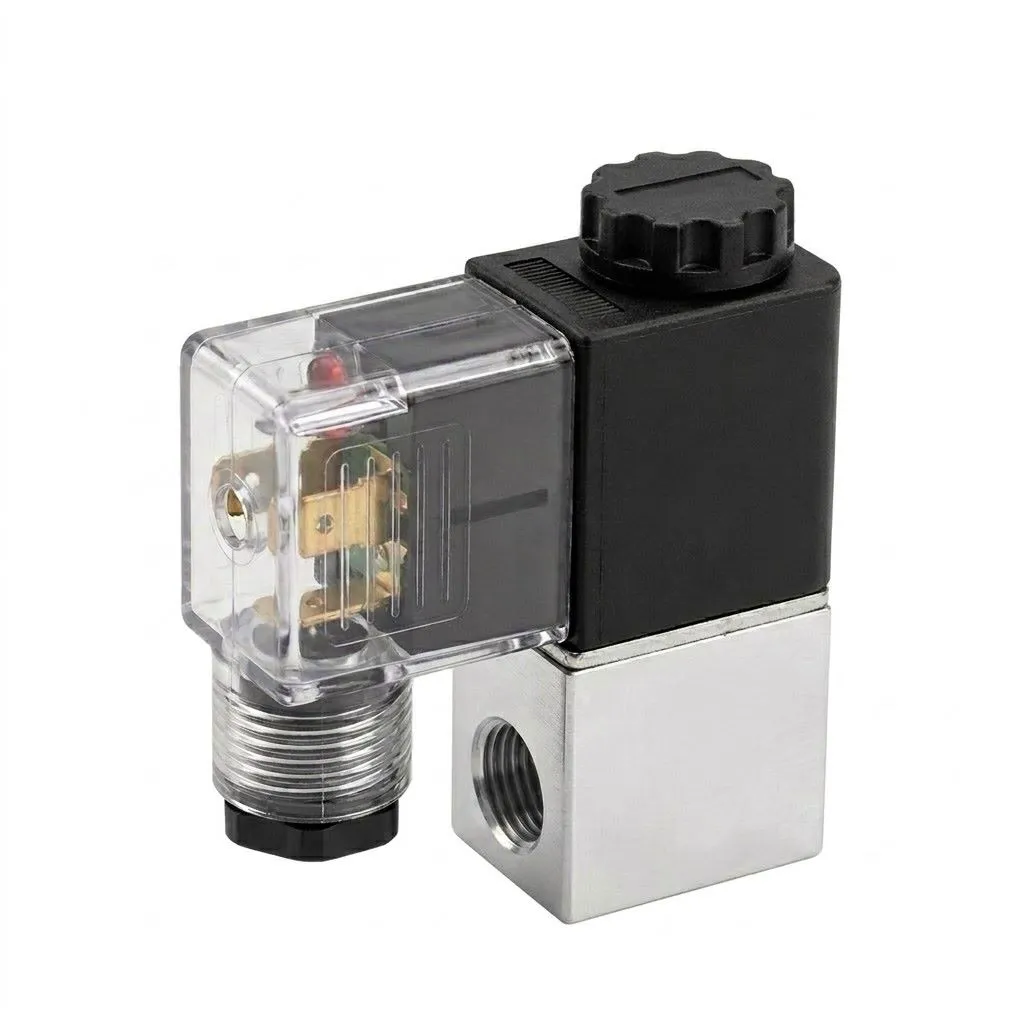 2V025-08 DC24V AIRMIXS Solenoid Valve – 2/2 Way Normally Closed Direct-Acting Fluid Control Valve G1/4" Ports