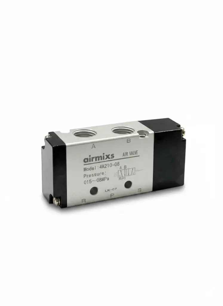 4A210-08 AIRMIXS Pneumatic Air-Piloted Valve – 1/4" Port, 5/2-Way Directional Control