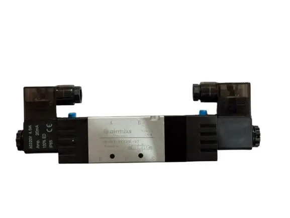 4V330E-10 AIRMIXS Double Solenoid Valve – 3/8" Port, 5/3-Way Exhaust Center (AC220V)