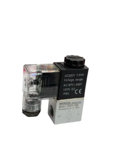 2V025-08B 2/2 AIRMIXS Way Direct-Acting Solenoid Valve – 1/4" Port, DC24V (Normally Closed)