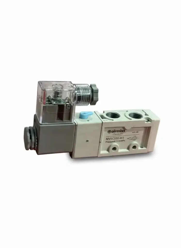 MVSC-220-4E1 Solenoid Valve – 1/4" Port, 5/2-Way Single Solenoid Airmixs