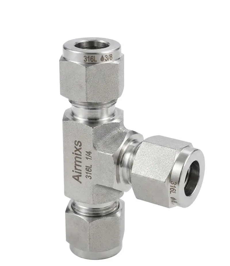 TKT-PE3/8 AIRMIXS High-Precision 316L Stainless Steel Union Tee Fitting