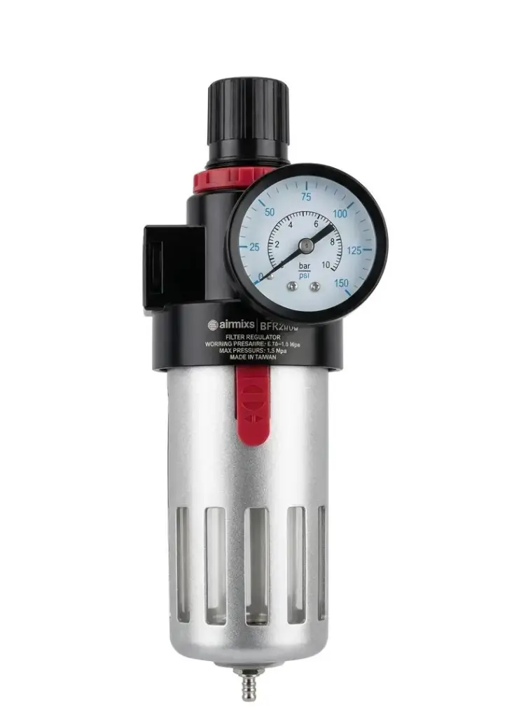 [BFR2000-G] AIRMIXS BFR2000-G 1/4" Pneumatic Air Filter Regulator with Pressure Gauge